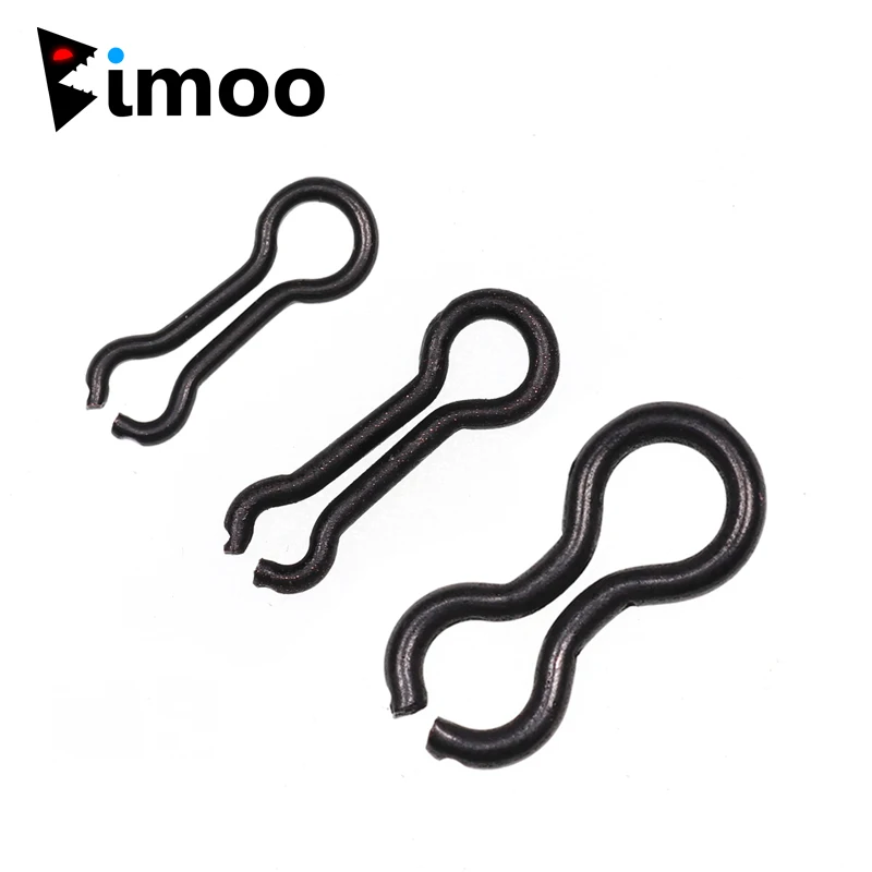 

Bimoo 50/100pcs Brass Fishing Sinker Eyes Eyelets for Lead Weight Molds Splay Ring Swivel Brass Lead Snap Matt Black