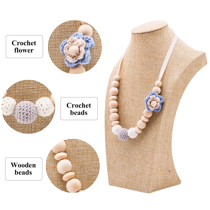 Type2-3 Let's Make Baby Teether 1 шт. ожерелье для кормления крючком бусины дерево кольцо рыбы BPA бесплатно Деревянный Прорезыватель DIY ремесла игрушки для прорезывания зубов - Цвет: Type2-3