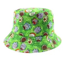 Двусторонняя Панама Рик и Морти, рыбацкие шапки для женщин и мужчин, костюм аниме, шляпа Боб, летняя мода, Панама для влюбленных