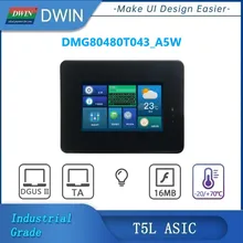 

DWIN LCD TFT Display 4.3 Inch 800*480 Resolution HMI IPS RS485/RS232 Industrial Grade Touch Screen DMG80480T043_A5W