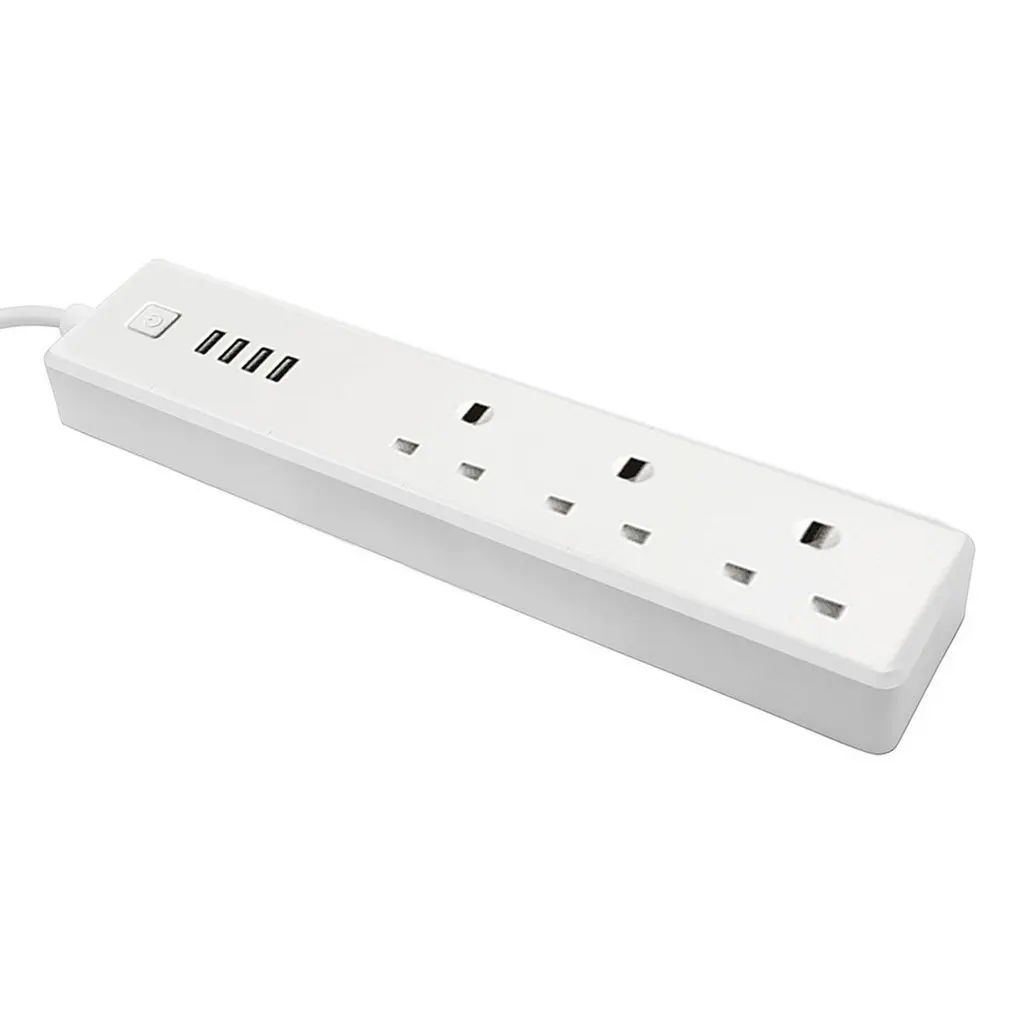 

WiFi Smart Power Strip Socket Voice Control Power Strip Timer Switch Outlet 3 AC Outlets 4 USB Port for Alexa Google Home