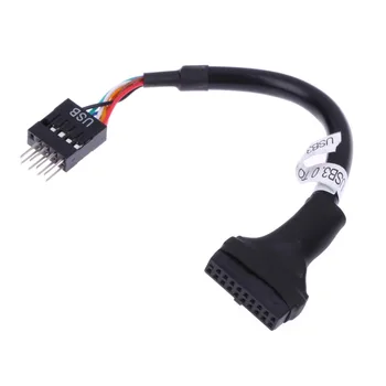 

10pcs/lot 13CM Mainboard Motherboard USB 3.0 20 Pin Header Male to USB 2.0 9 Pin Female Adapter Cable Housing For Desktop