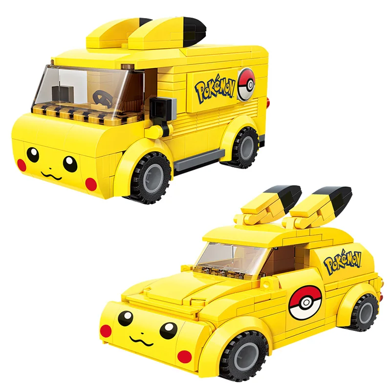 

New Poke Pikachu Detective car DC Brickheadz Brick Headz Building Blocks Bricks Pocket Monsters DIY Figiures Toys for children