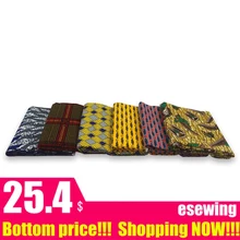 Африканская восковая ткань настоящий мягкий хлопок 6 ярдов/шт Гарантия Голландский Настоящий Воск для лоскутного шитья 112802