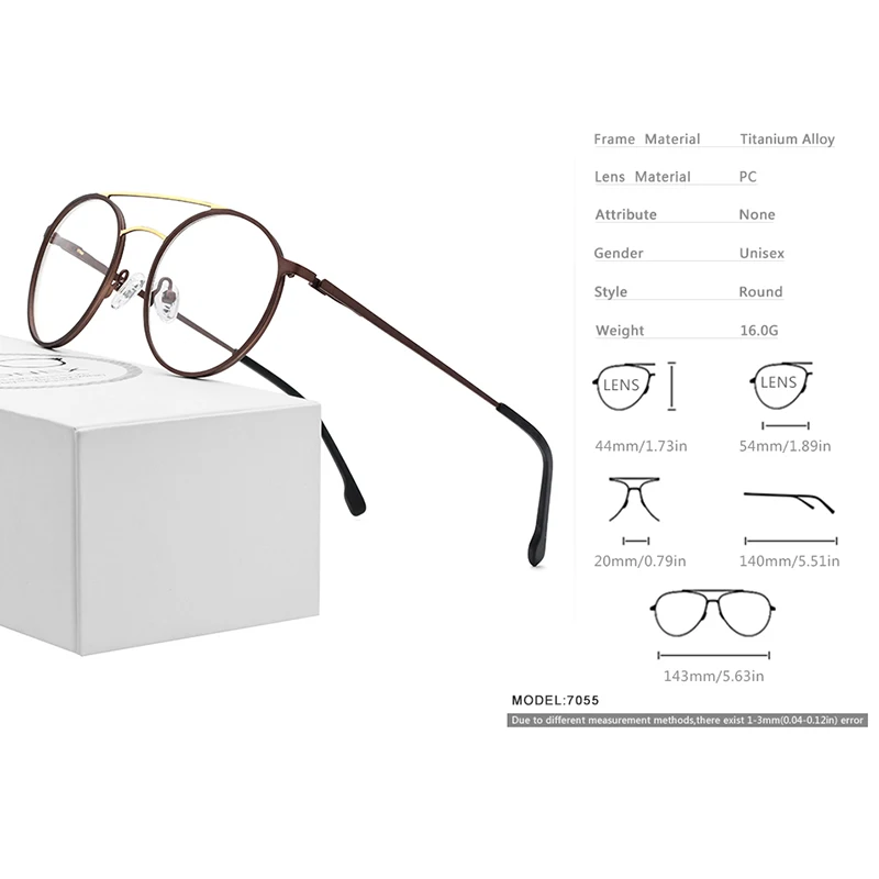 FONEX сплав оптические очки оправа для мужчин Сверхлегкий Винтаж Круглый рецепт очки женщин Ретро близорукость Безвинтовые очки 7055