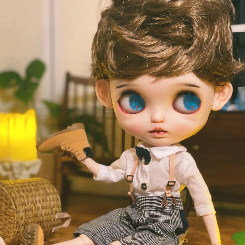 1/6 blyth doll toy bjd joint body white with skin makeup doll with 19joint body makeup face