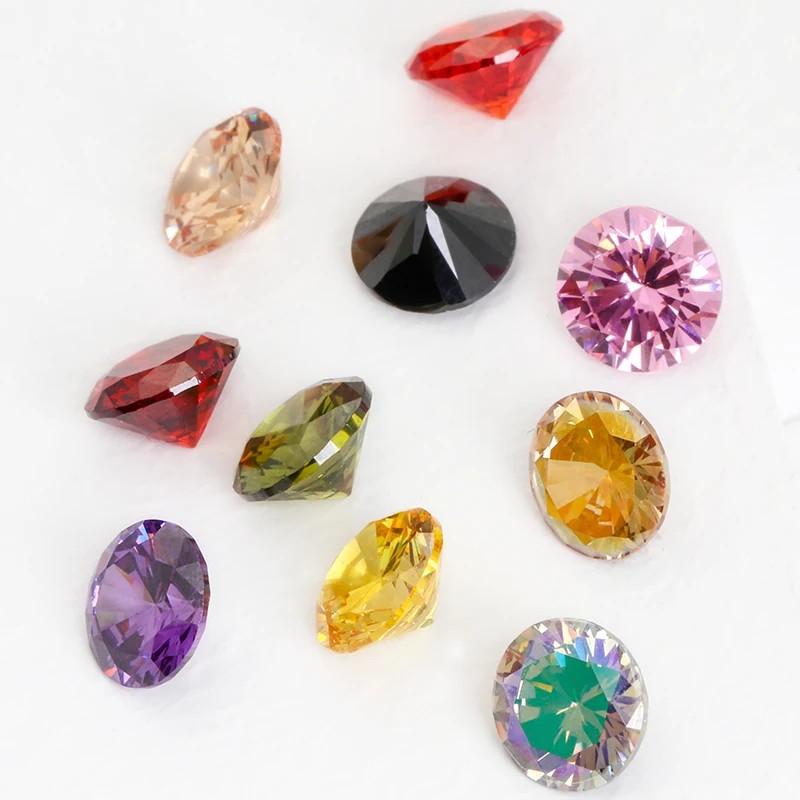 Zircon Multi Size Zircon Round Gemstone Zirconia Accessories Jewelry Making Gems Ring Necklace Earring Gemstone 50/20Pcs zircon gemstone