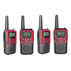 Talkie walkie UH de longue portée pour adultes, 4 packs de radios bidirectionnelles, jusqu'à 5 miles de distance en champ libre, 22 canaux FRS/GMRS, 