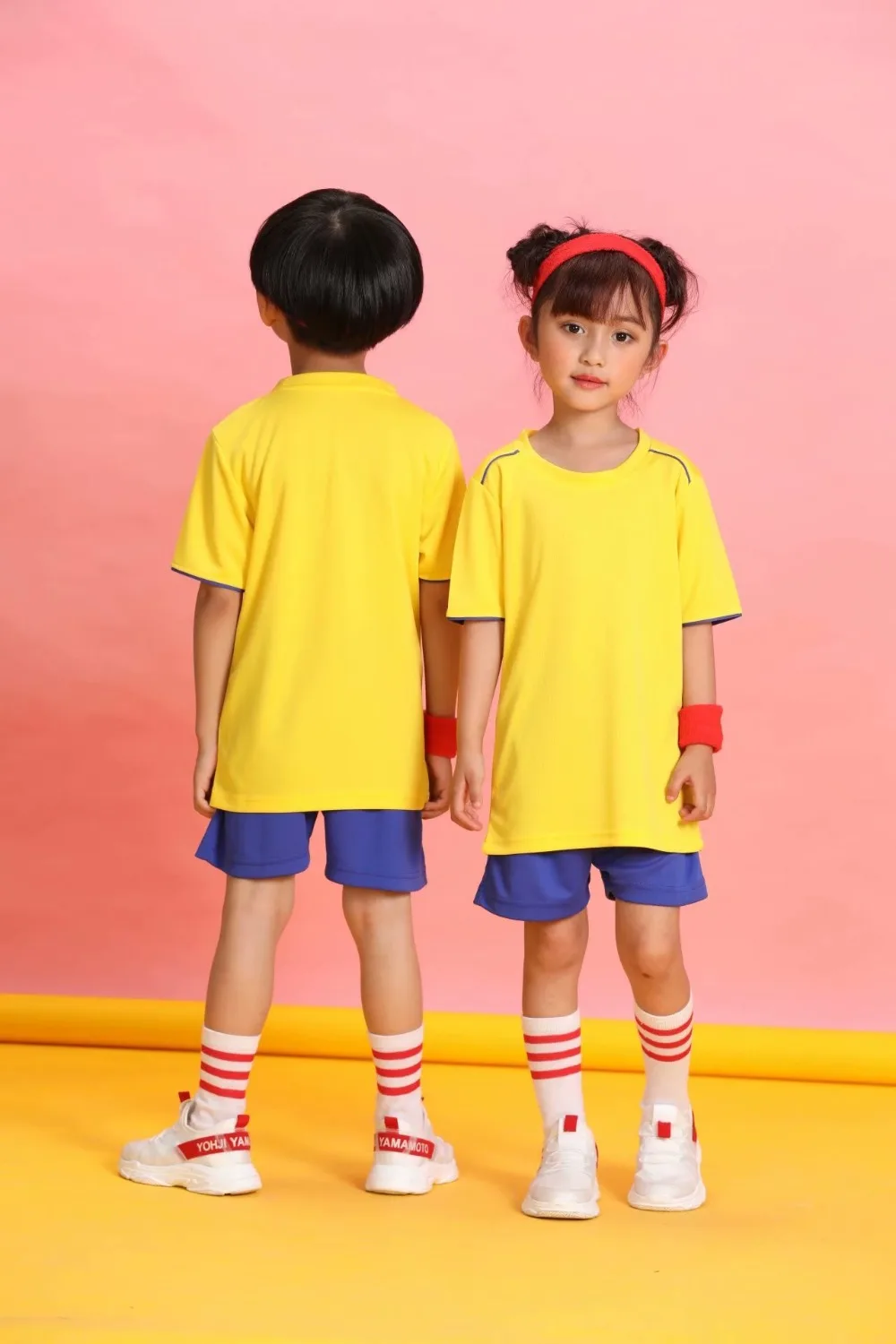 Детские комплекты Футбольная форма для мальчиков и девочек, Спортивные Детские Молодежные тренировочные костюмы, футбольные футболки с принтом и шорты