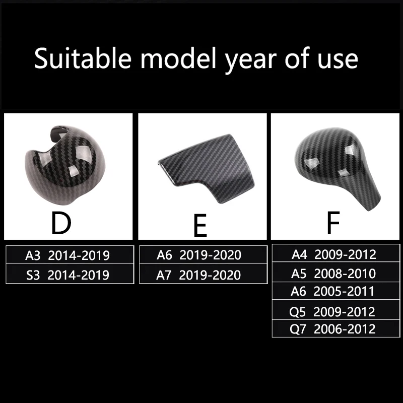 Аксессуары для Audi A3 A4 A5 A6 A7 Q2 Q5 Q7 S3 S4 S5 S6 S7 B8 B9 консоль из углеродного волокна ручка