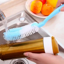 Home Multifunctional Glass Baby Cup Plastic Washing Casual Long Handle Bottle Brush Random Color Tool Hanging Kitchen Cleaning