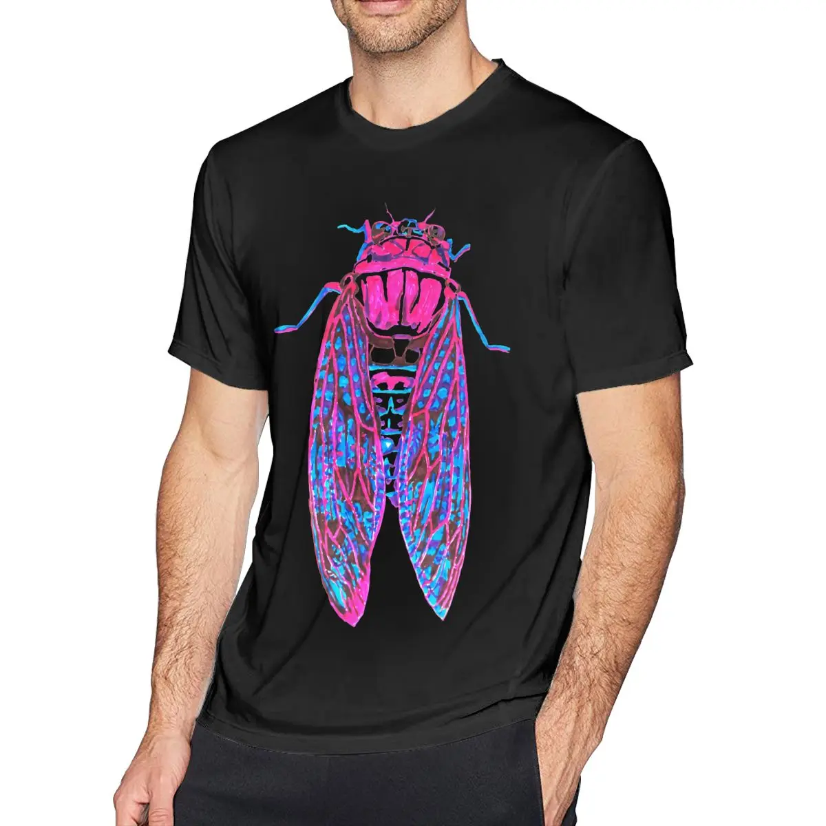 

Bug T Shirt Cicada T-Shirt Summer Short-Sleeve Tee Shirt 100 Cotton Oversize Man Print Cute Tshirt