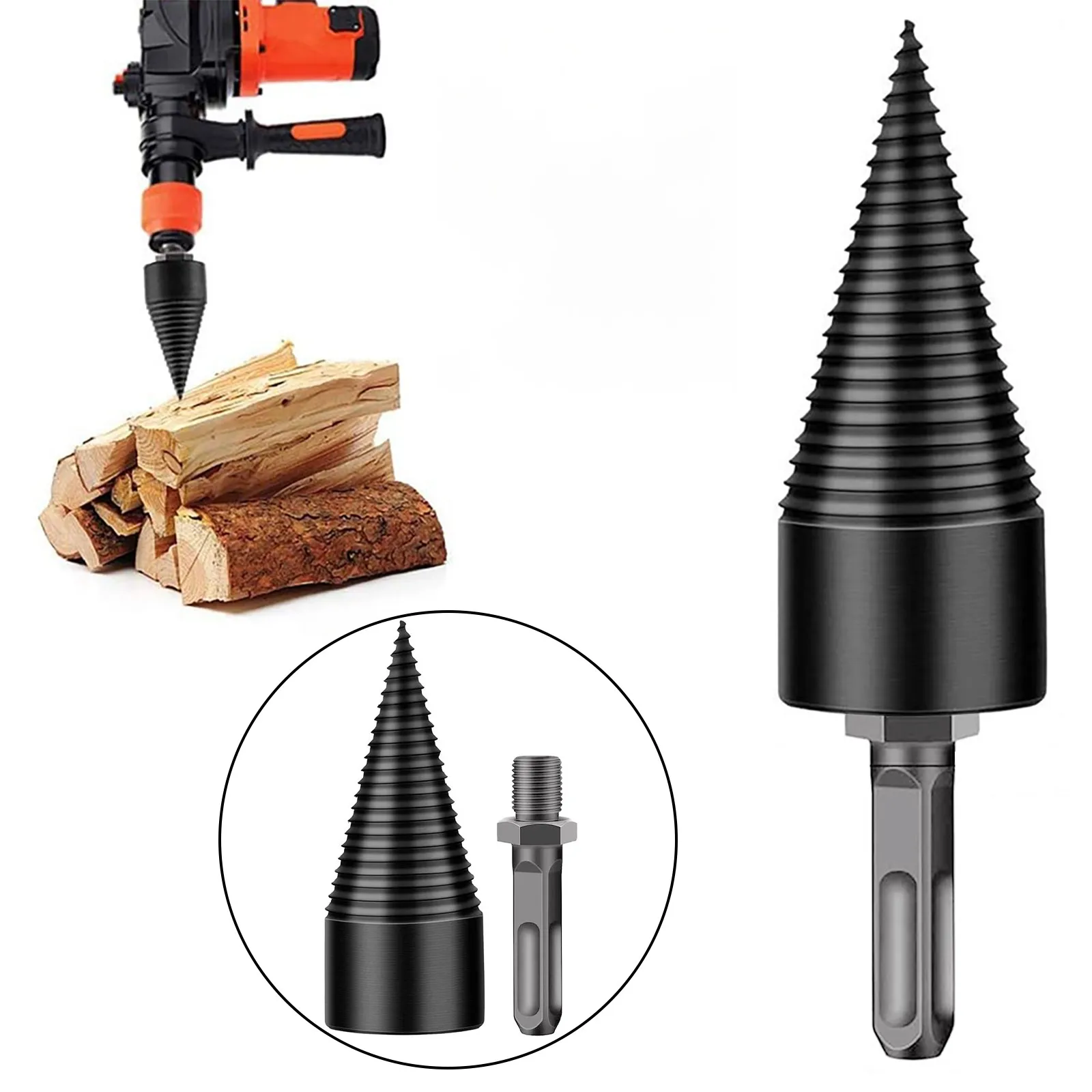 Firewood Machine Drill Wood Reamer Punch Bit For Split Cone-drilling Tool Brick Hard Alloy Triangle Kit Utilities | Инструменты