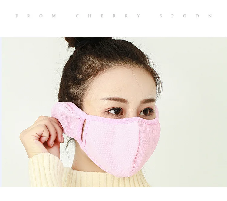 New two-in-one earmuffs Men and women fashion warm masks riding windproof thick warm face mask