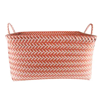 

Portable PP Woven Storage Basket Thick Rectangular Household Debris Storage Basket
