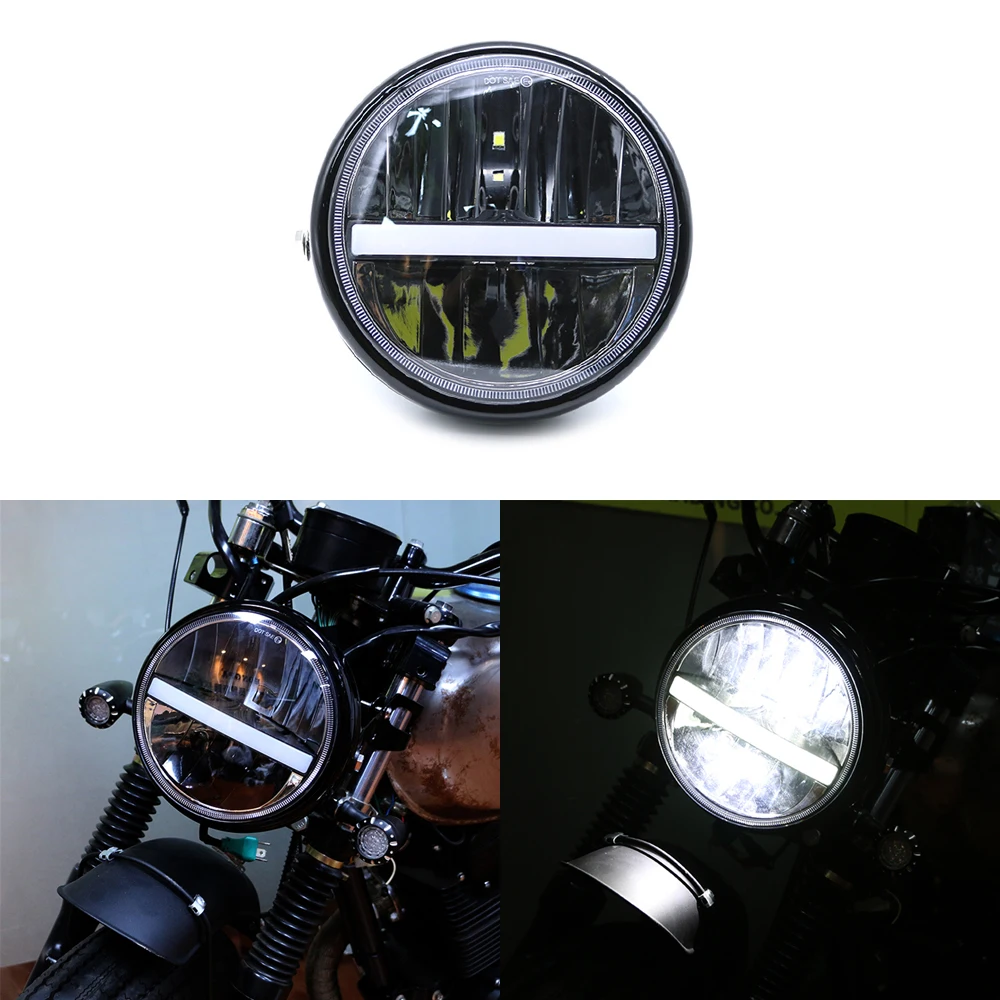 Motorcycle 7" LED Headlight Assembly for KAWASAKI Z1000 Retro Headlamp