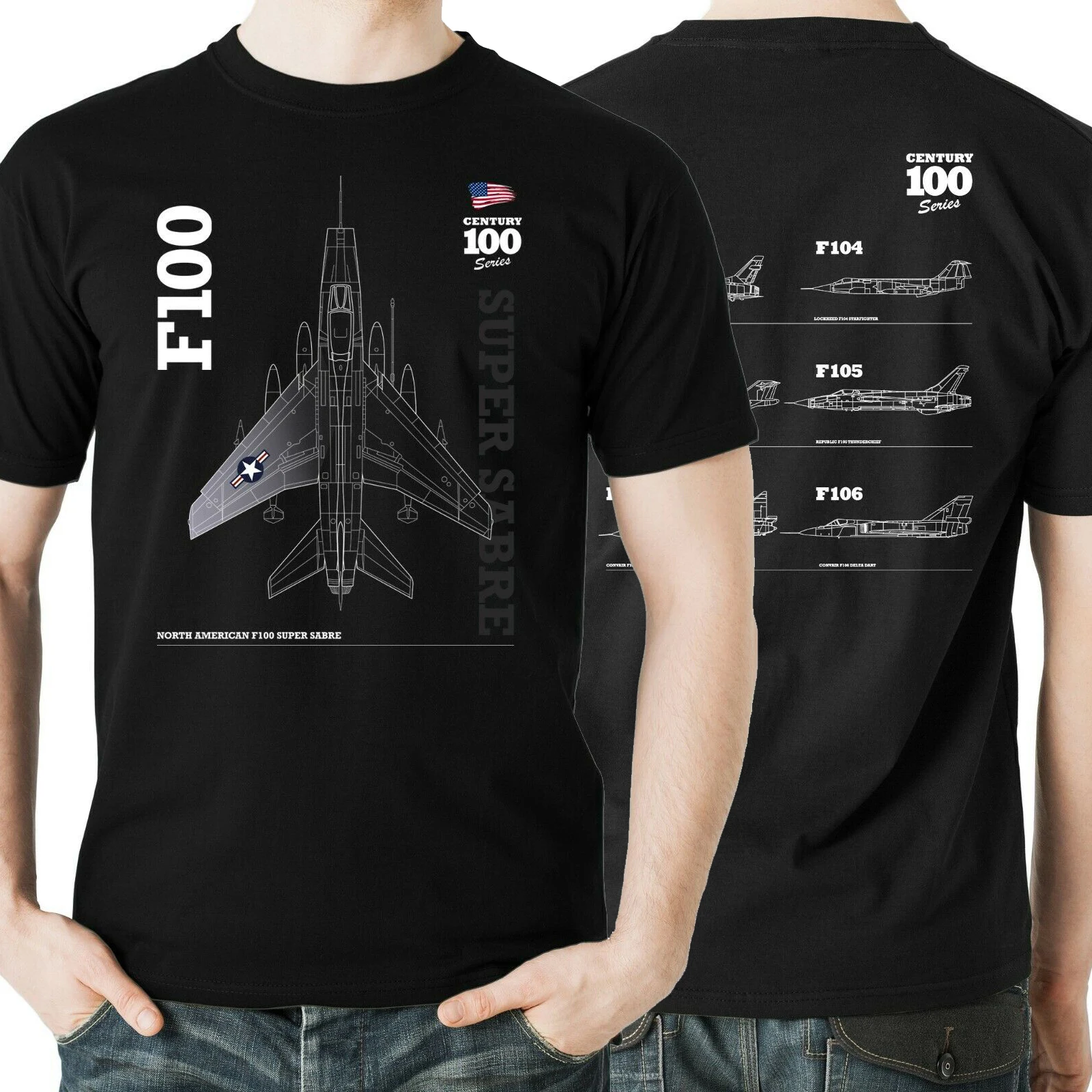 

USAF Century Series F100 "Super Sabre" Fighter Bomber T-Shirt. Summer Cotton Short Sleeve O-Neck Mens T Shirt New S-3XL