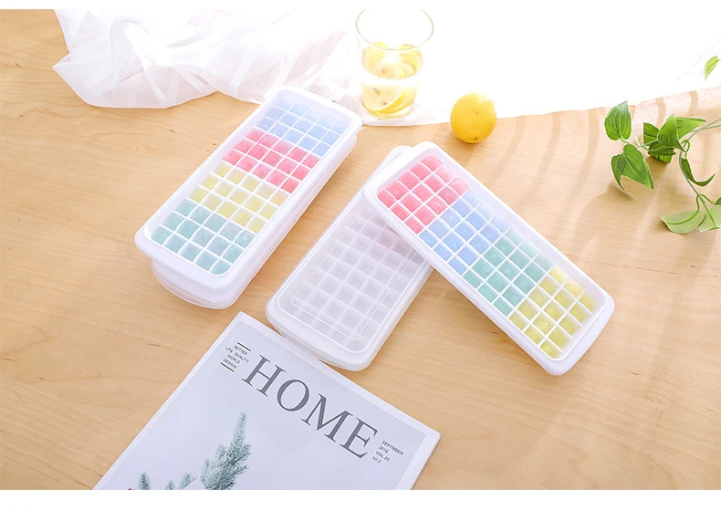 12/48/60 Grids BPA Free Plastic Ice Tray Fruit Ice Cube Maker DIY Creative Small Ice Cube Mold Square Shape Kitchen Accessories