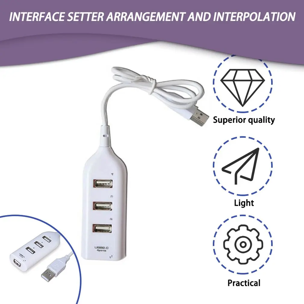 4 ports High Speed HUBs Hi-Speed 4 Port USB 3.0 Multi HUB Splitter Expansion For Desktop PC Laptop Adapt