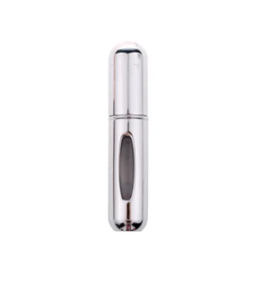 Silver Bottom-filled Mini Perfume Spray Bottles Metal Shell Spray Atomizer Portable Travel Perfume Storage Bottle Points Bottling - Цвет: Silver