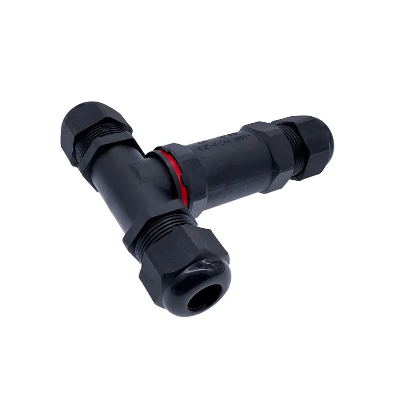 3 Stks T Vorm Waterdichte Connectoren 3 Way Elektrische Kabel Aansluitdoos IP68 Mouw Koppeling