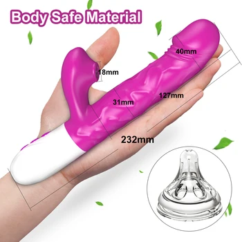 Thrusting Sucking Vibrator Female Powerful Dildo Sex Toys for Women Vacuum Sucker Vibrating Clitoris Stimulator Adult 18 Toys 6