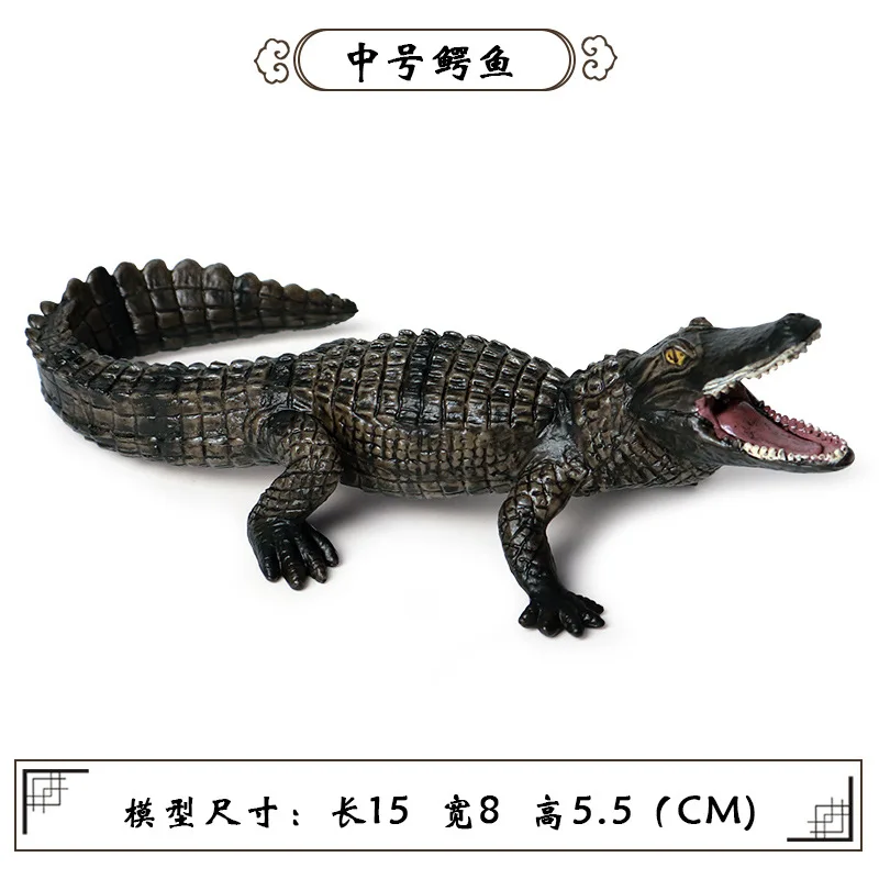 Medium crocodile Детская однотонная имитация амфибия модель крокодила дикий кабан крокодил Нил Крокодил Аллигатор игрушка дикой природы - Цвет: Medium crocodile