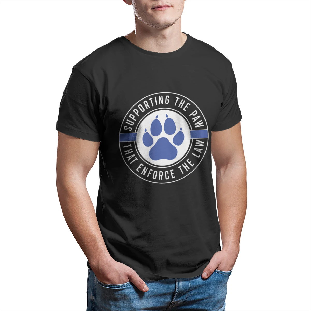 K9 Dog Police Officer German Shepherd Apparel Thin Blue Line Gift Tshirt Man T Shirt Cotton Summer Tops T Shirts T Shirts Aliexpress