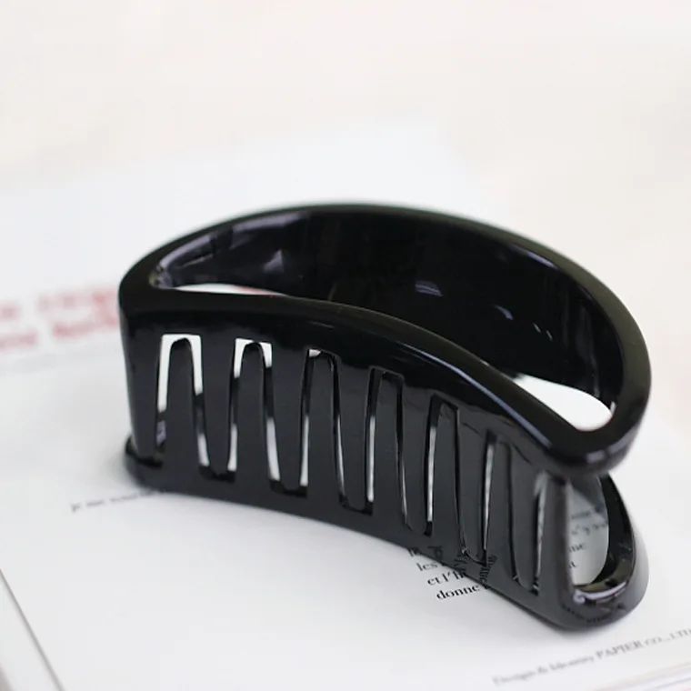 

Large Korea High Translucent Hundred Falls Not Bad Acrylic Arch Moon Hair Catching Shark Clip Hairpins G0815