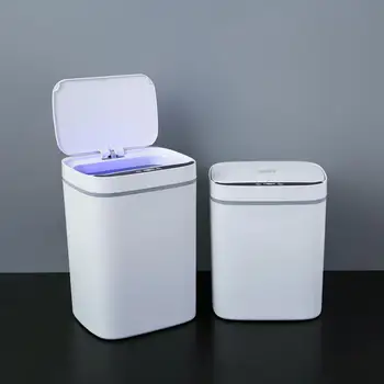 

1pc Large Automatic Sensor Trash Bin Induction Type Trash Can with Lid Paper Basket Dustbin Home Office Garbage Can Waste Bins