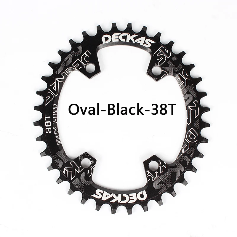 Oval-Black-38T Deckas 96BCD-S MTB Chainring 32 T/34 T/36 T/38 T Велосипедное узкое широкое цепное колесо Односкоростной велосипед кольцо цепи Подходит SHIMANO - Цвет: Oval-Black-38T
