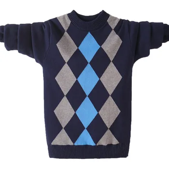 

Children Boys Sweater Autumn/Winter Cotton Kids Knitted Pullover Sweater For School Boys 6 8 10 12 14 16 Years TX167