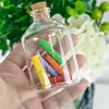 24PC Mini Transparent Glass Cork Bottles Crafts Vials Clear Glass Empty Wishing Bottles 4ml 10ml 100ml Jars Containers Diy Vials 1