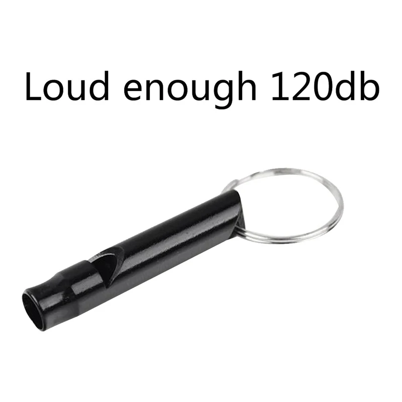 20 Pack Aluminum Whistle, Sports Whistle, Emergency Survival Whistles with Key Chain,Black