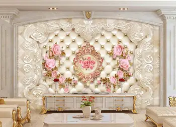 

CJSIR Custom Wallpaper European Style Flower Mural TV Living Room Sofa Background Wall Papers Home Decor Papel De Parede