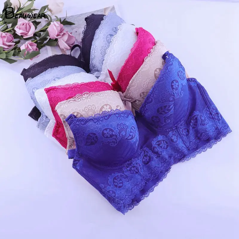 Beauwear сексуальные бюстгальтеры для женщин пуш ап кружевной бюстгальтер мягкий с