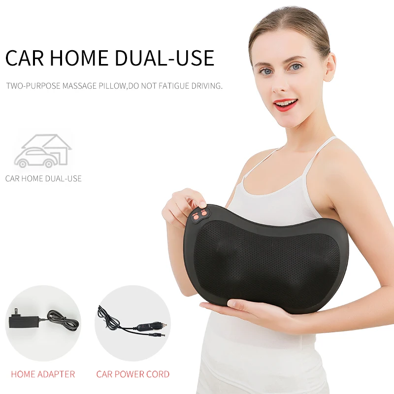 Electric Shoulder Back Heating Kneading Infrared therapy pillow shiatsu Neck Massager Relaxation Massage Pillow Vibrator