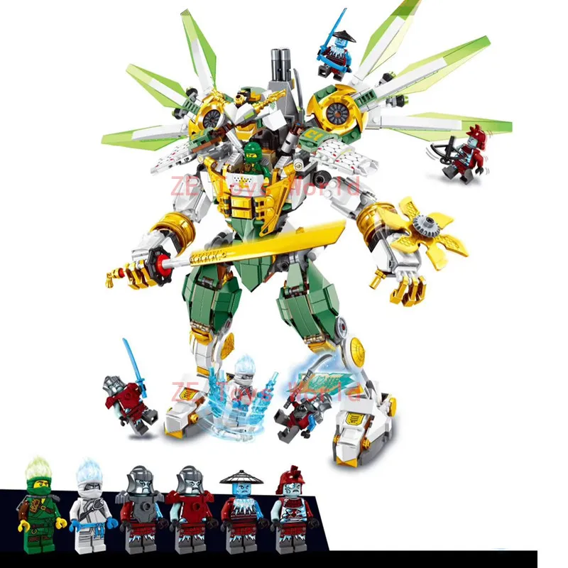 Billig Neue 2019 Ninjagoed Lloyd ist Titan Mech Spinjitzu Bausteine Kit Bricks Classic Film Ninja Modell Kinder Spielzeug Für Kinder geschenk