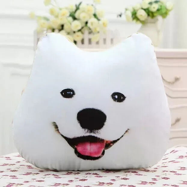 Творческий подушка Бог надоедливая собака 3D Doge собаки головки Подушка хаски, самоед, подушка