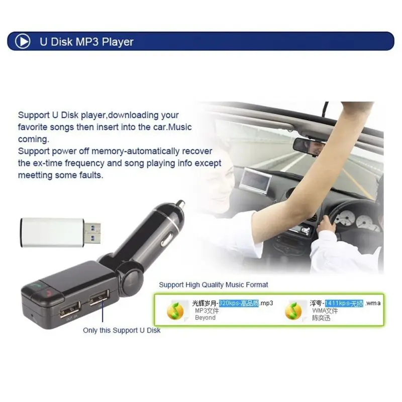 11 цифровой Bluetooth двойной usb-авто автомобильный fm-передатчик MP3-плеер беспроводной автомобильный громкой связи mp3-плеер Поддержка tf-карты