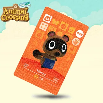

008 Timmy Animal Crossing Card Amiibo Cards Work for Switch NS 3DS Games