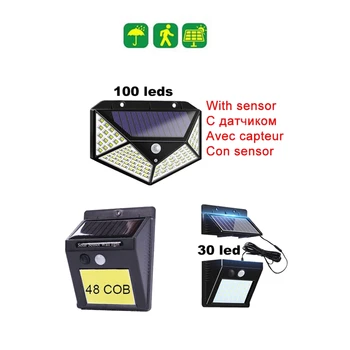 

LEDs PIR Motion Sensor Solar Street Light 3 modes Garden Security Lamp Outdoor Light Waterproof Energy Saving Wall Lamp indoor h