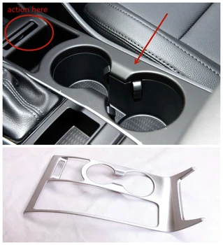 

ABS Interior Water Cup Holder Frame Cover Decoration Trim Sticker Car Styling For Hyundai Tucson accessories 2015 2016 2017 2018
