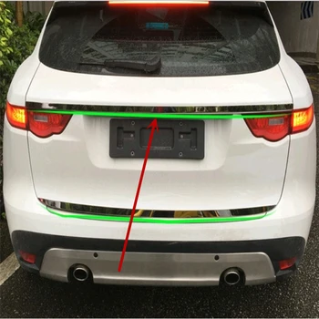 

WELKINRY car auto cover For Jaguar F-PACE 2016 2017 2018 stainless steel rear tail box gate door trunk boot trim