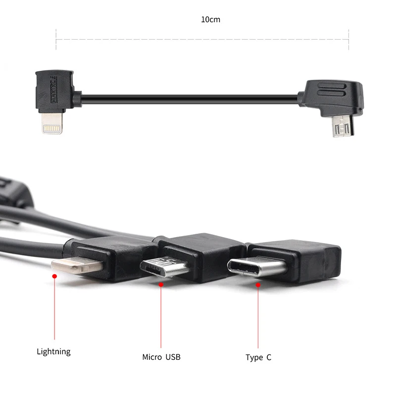 Micro USB к Lightning type-C кабель для передачи данных для DJI SPARK/MAVIC 2 pro трансмиттер для увеличения подключения iPhone iPad samsung планшет IOS