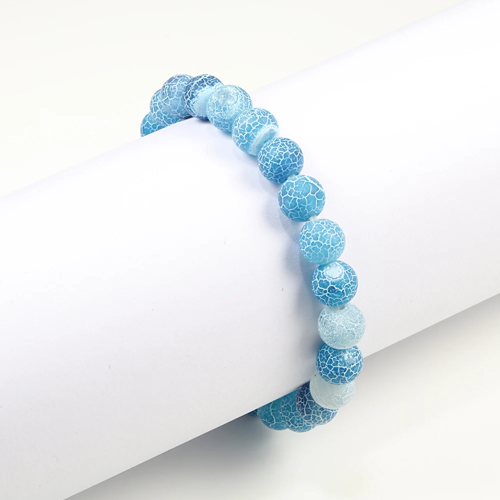 10MM 8MM 6MM Reiki Natural Stone Beaded Bracelet Weathered Strand Bracelets Bangles Chakra Men Women Jewelry Match Gift 4 Colors