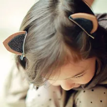 Корейский стиль маленькие ювелирные изделия стерео блесток детей Кролик Ушастый заколки детские кошки клип 2 юаней магазин поставки товаров