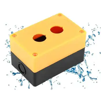 

4pcs Double Hole Switch Button Case Waterproof Switch Control Box Emergency Stop Switch Control Box 22mm BX1-22