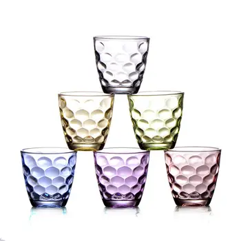 

Color Heat-resistant Household Water Cup Rain Point Cup Lead-free Glass Cup Set Tea Cup Beer Glass Juice Cup Water Cup Glass
