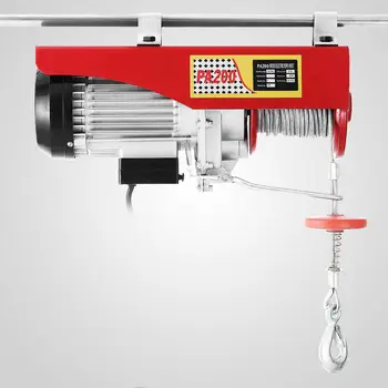 

440LBS Electric Hoist Scaffold Winch Lifting Crane Wire Motor High Carbon Engine 200KG